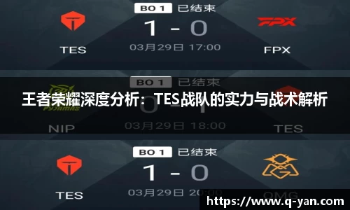 王者荣耀深度分析：TES战队的实力与战术解析